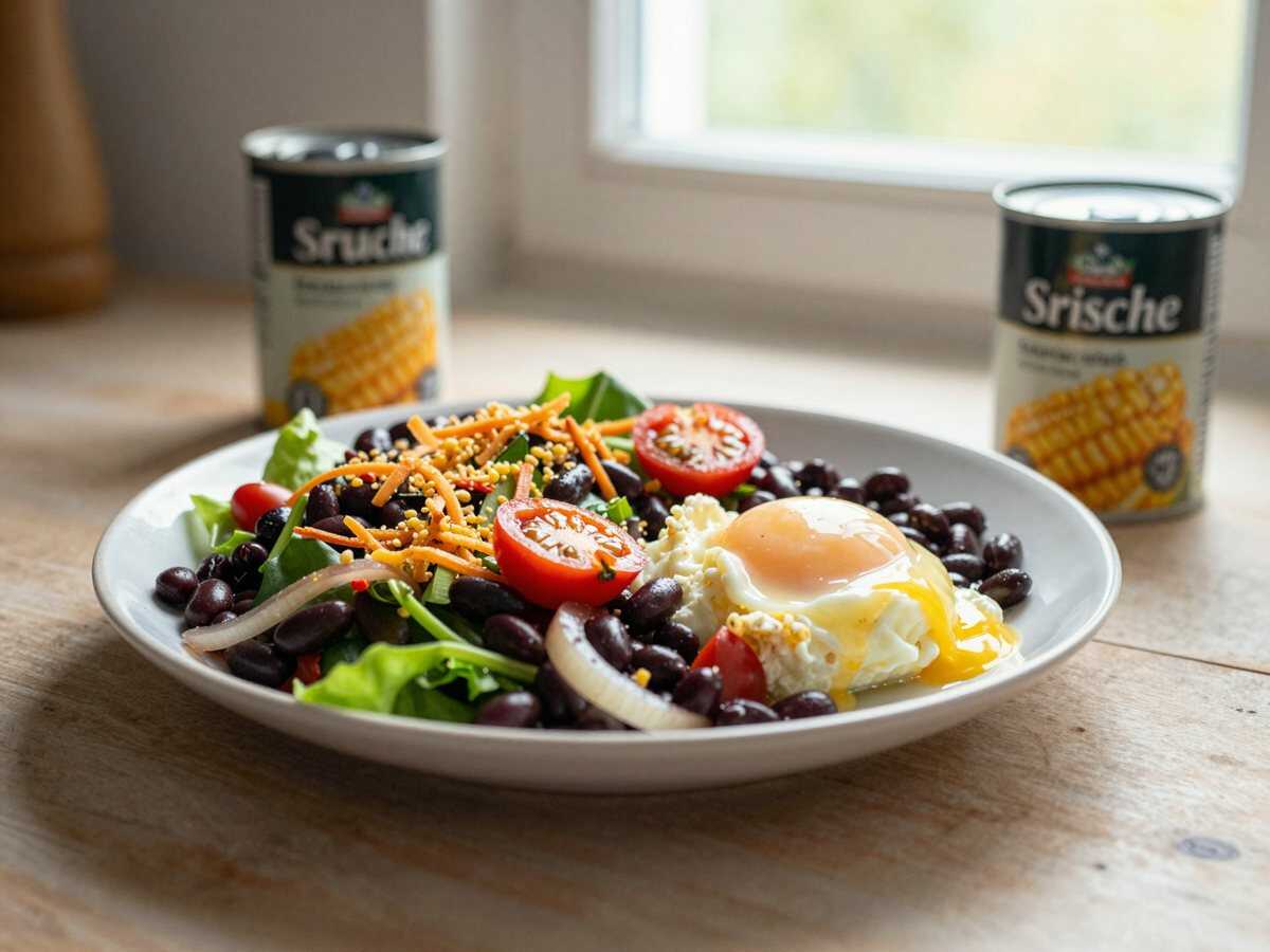 Sommerliche Frische: Entdecken Sie unser Rezept für Maissalat mit schwarzen Bohnen! – während der Zubereitung