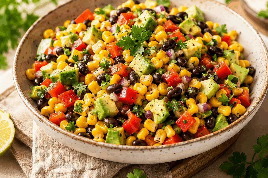 Sommerliche Frische: Entdecken Sie unser Rezept für Maissalat mit schwarzen Bohnen!