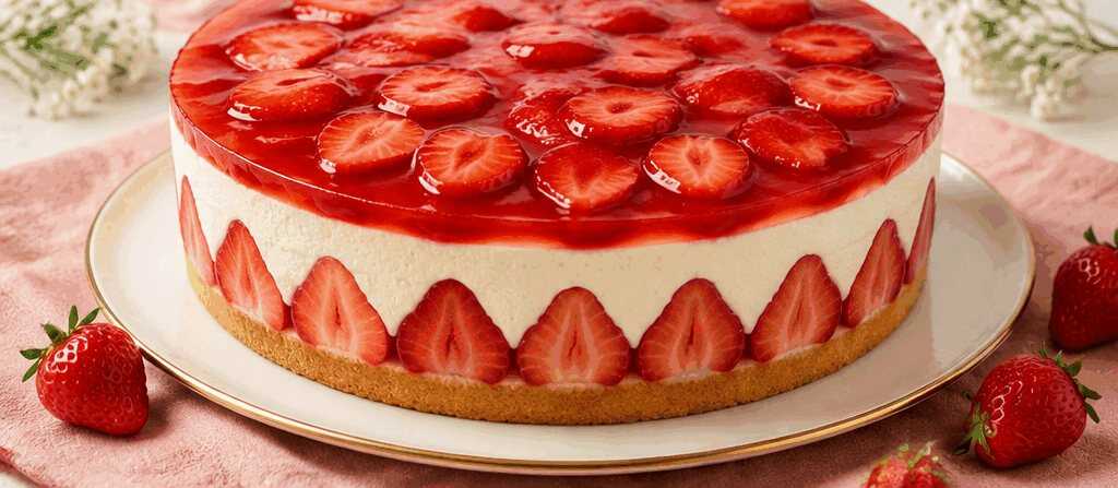 Sommertraum: Erdbeer-Mascarpone-Torte mit unwiderstehlichem Glanz!