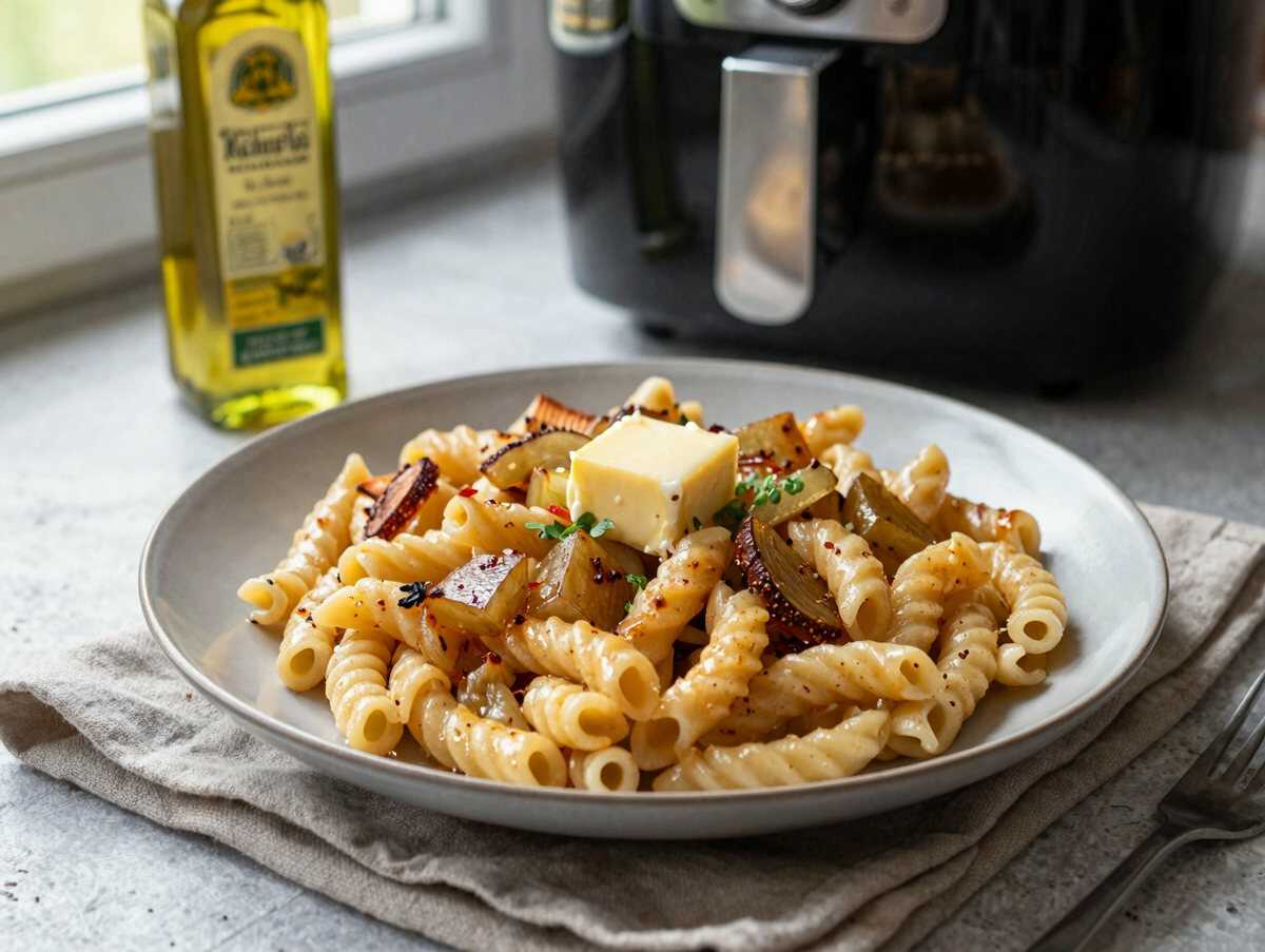 Spätzle knusprig geröstet aus dem Airfryer, der Klassiker neu entdeckt – während der Zubereitung