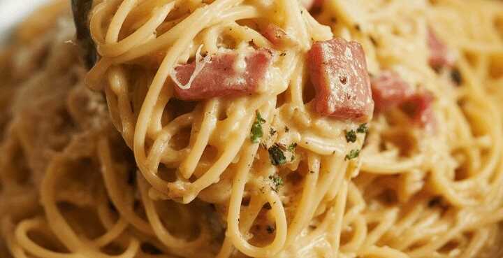 Spaghetti Carbonara in 30 Minuten auf dem Tisch