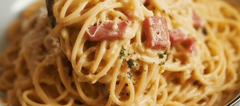 Spaghetti Carbonara in 30 Minuten auf dem Tisch