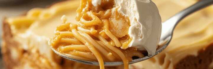 Spaghettieis Blechkuchen mit 450 g Magerquark, ein Tassenrezept