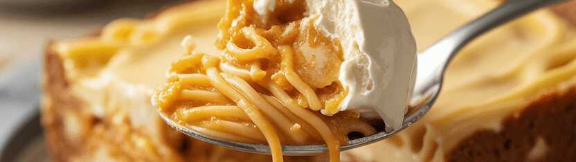 Spaghettieis Blechkuchen mit 450 g Magerquark, ein Tassenrezept