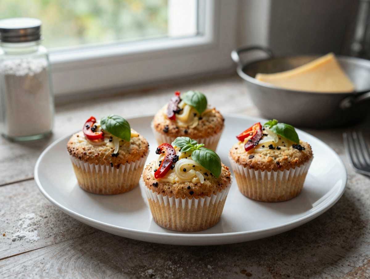 Speckgefüllte Basilikum-Muffins: Ein Geschmackserlebnis zum Nachbacken! – während der Zubereitung