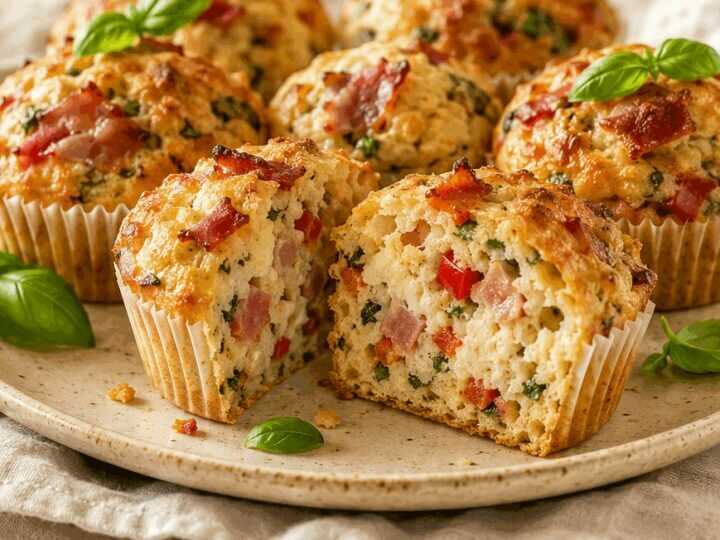 Speckgefüllte Basilikum-Muffins: Ein Geschmackserlebnis zum Nachbacken!