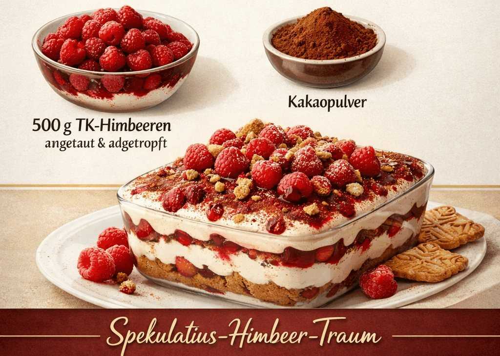 Spekulatius-Himbeer-Traum: Entdecke das unwiderstehliche Tiramisu-Rezept!
