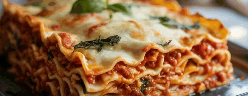 Spinatlasagne mit Feta und Tomaten