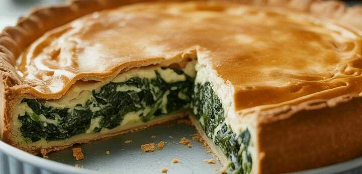 Spinatpita mit 250 g Topfen die 2x im Woche backe
