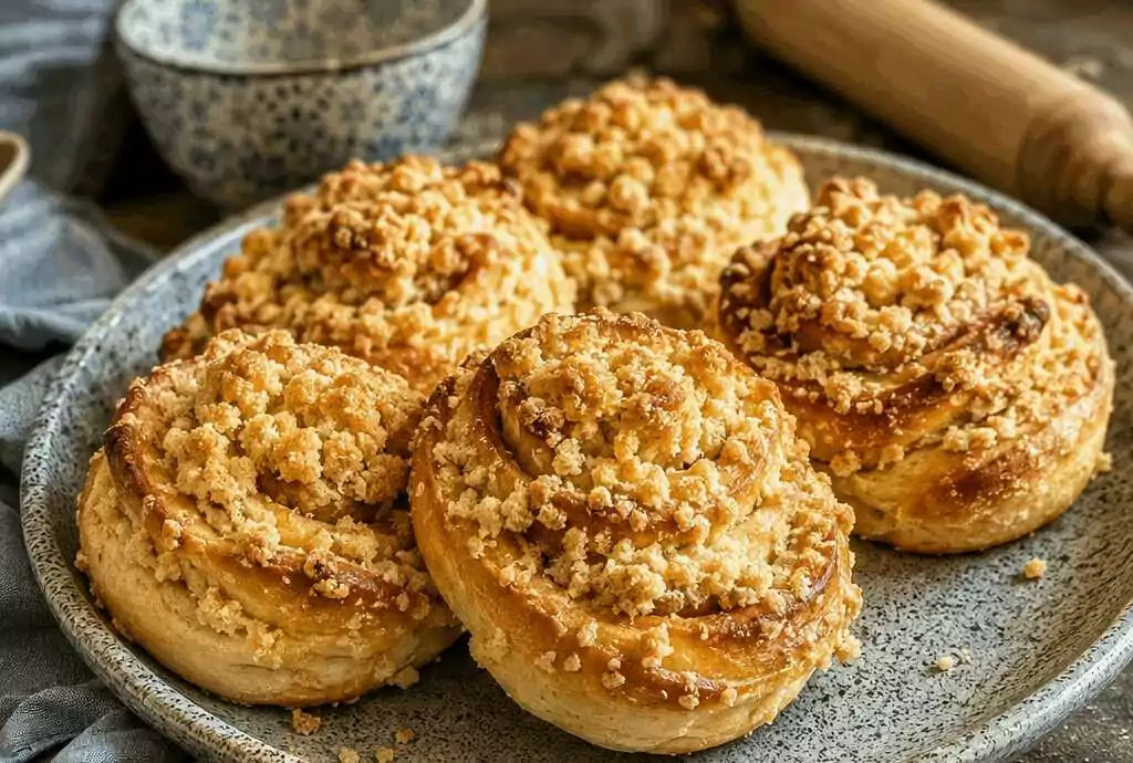 Streuselschnecken aus dem Airfryer, das Rezept, das in jeder Familien-WhatsApp-Gruppe landet