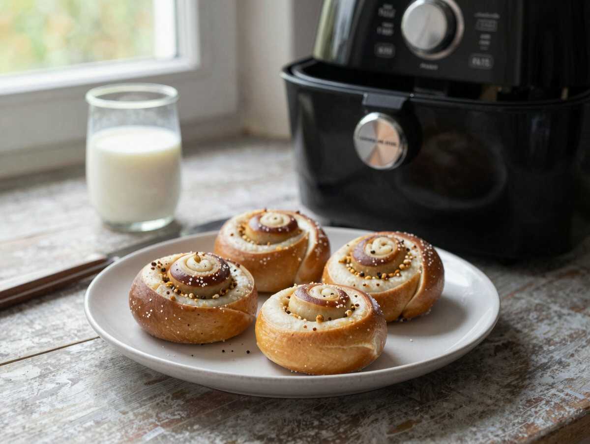 Streuselschnecken aus dem Airfryer, das Rezept, nach dem alle fragen – während der Zubereitung