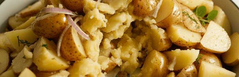 Süddeutscher Kartoffelsalat (Essig-Öl-Basis) – so sieht es fertig aus