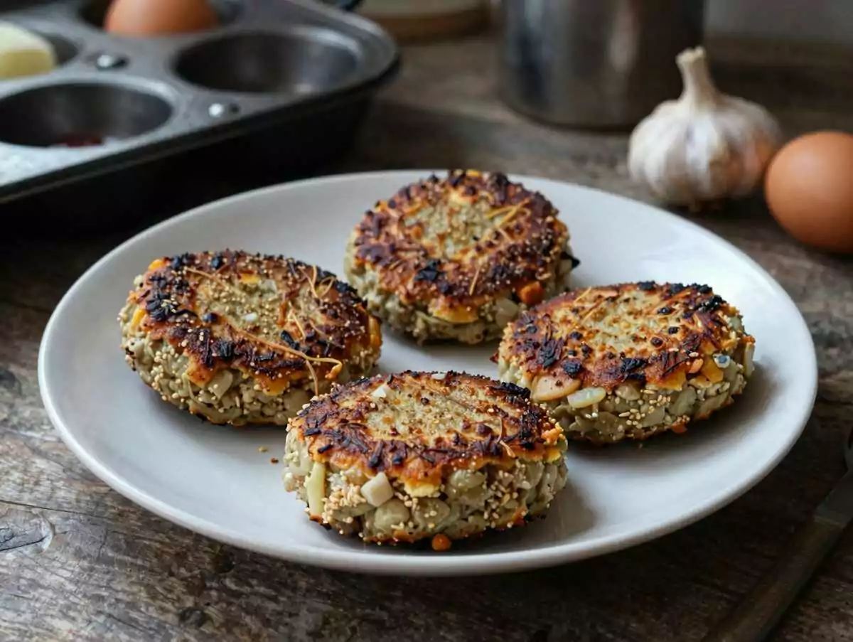 Süßkartoffel-Burger aus der Heißluftfritteuse – während der Zubereitung