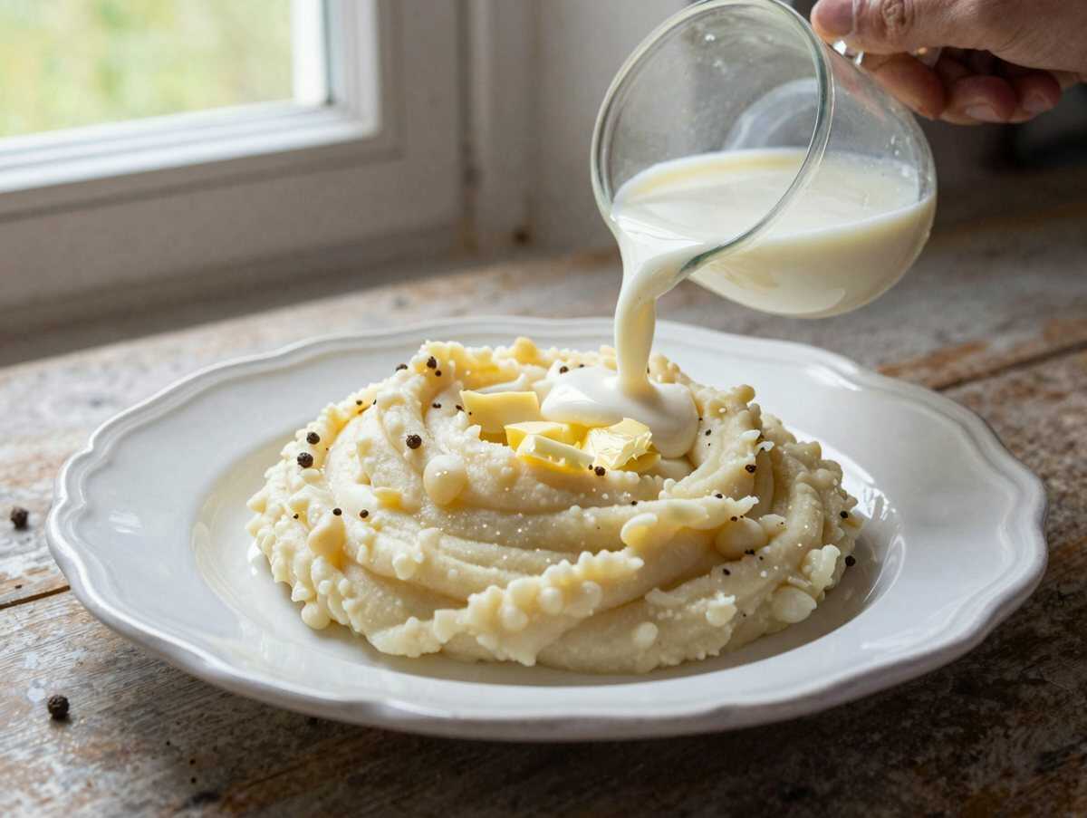 Süßkartoffel-Püree mit Muskat – perfekt fürs Meal Prep am Sonntag – während der Zubereitung
