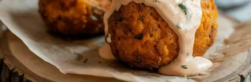 Süßkartoffel-Kroketten aus dem Airfryer – so sieht es fertig aus