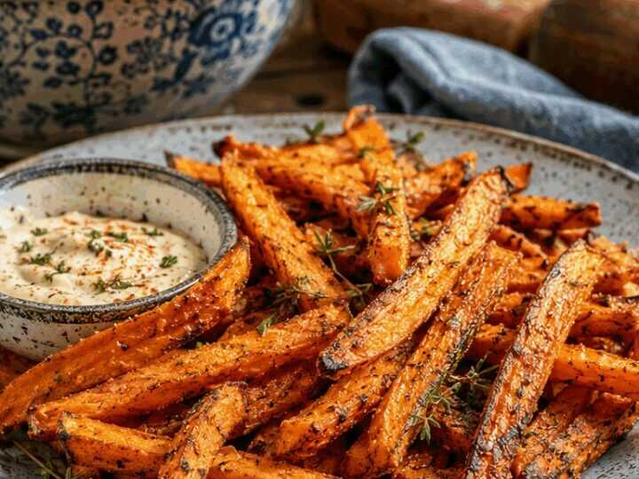 Süßkartoffel-Pommes aus dem Airfryer: nie wieder den großen Backofen vorheizen