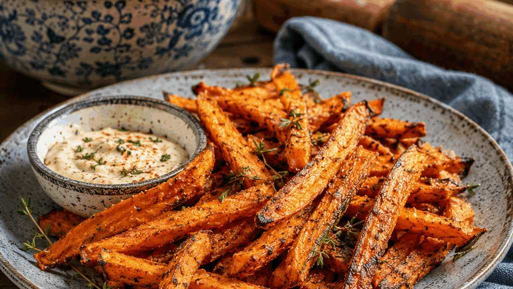 Süßkartoffel-Pommes aus dem Airfryer: nie wieder den großen Backofen vorheizen