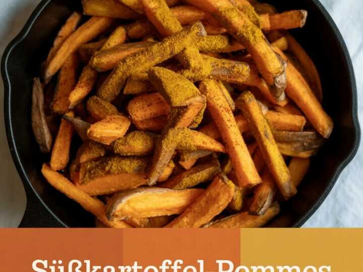 Süßkartoffel-Pommes mit Curry-Gewürz