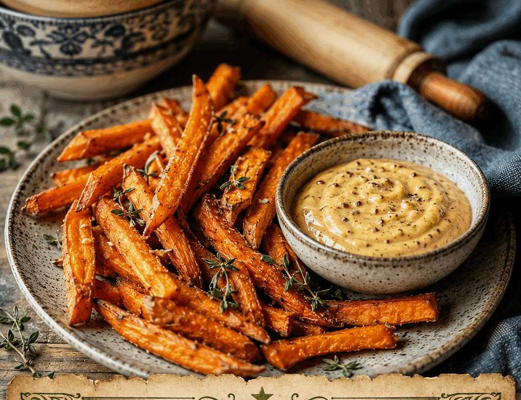 Süßkartoffel-Pommes mit Honig-Senf-Dip – das Beilagen-Rezept, nach dem alle fragen