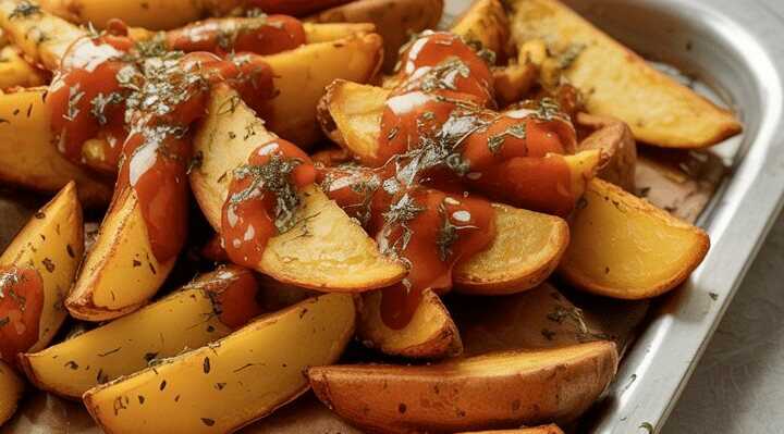 Süßkartoffel-Wedges mediterran
