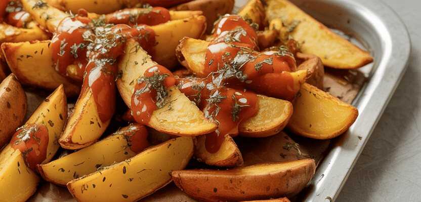 Süßkartoffel-Wedges mediterran