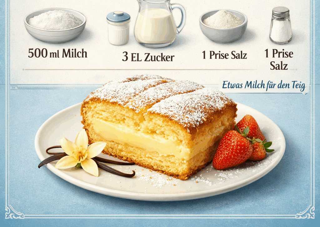 Super Saftiger Vanillepudding-Kuchen