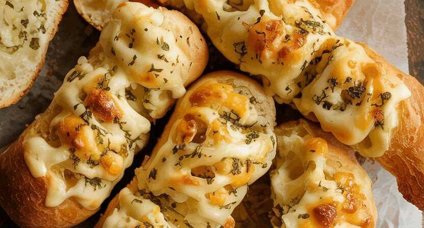 Superleckere Käsestangen mit Knoblauch in 20 Minuten zubereitet