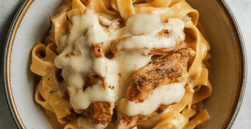 Tagliatelle mit 150 g Hähnchenbrustfilets sowas von lecker