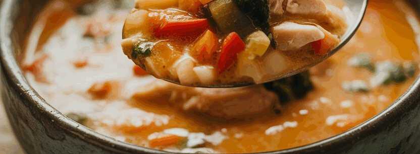 Thai Kokos Suppe mit Gemüse in 20 Minuten gekocht