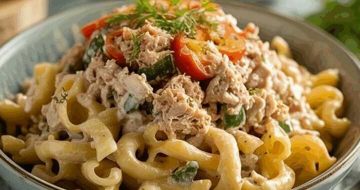 Thunfischsalat mit Ei und Gurke