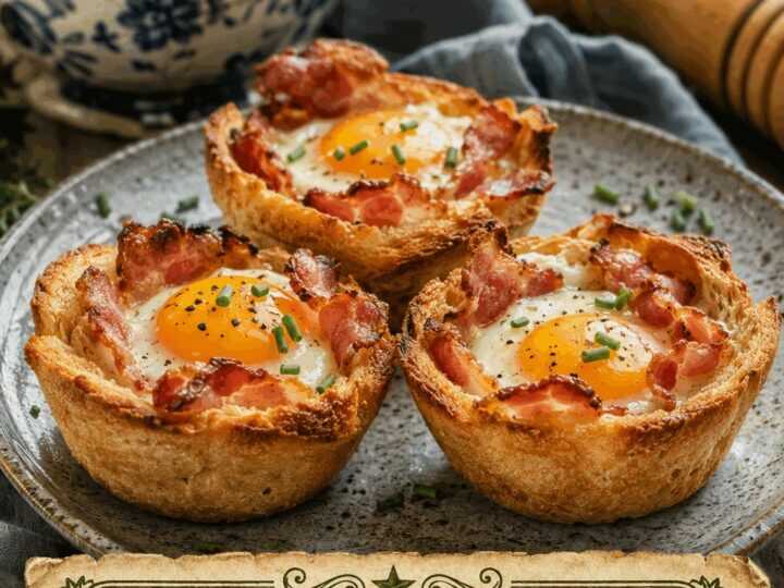 Toast-Muffins mit Ei und Speck aus dem Airfryer, wie bei Oma, nur schneller