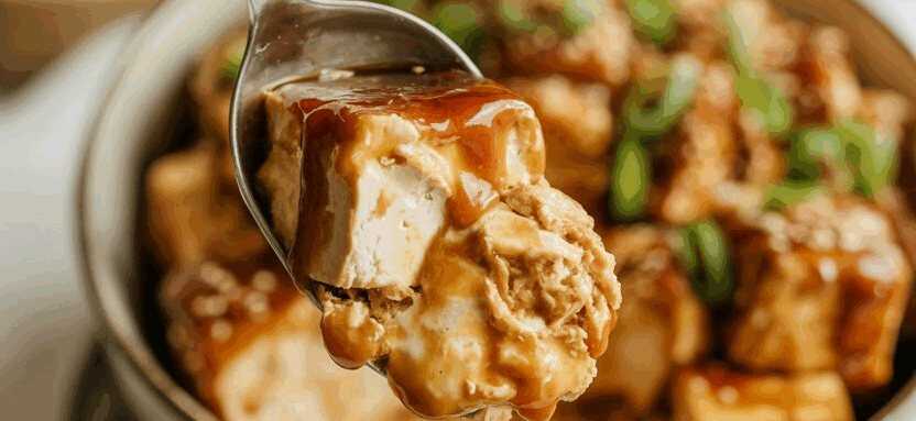 Tofu Teriyaki aus dem Airfryer – so sieht es fertig aus