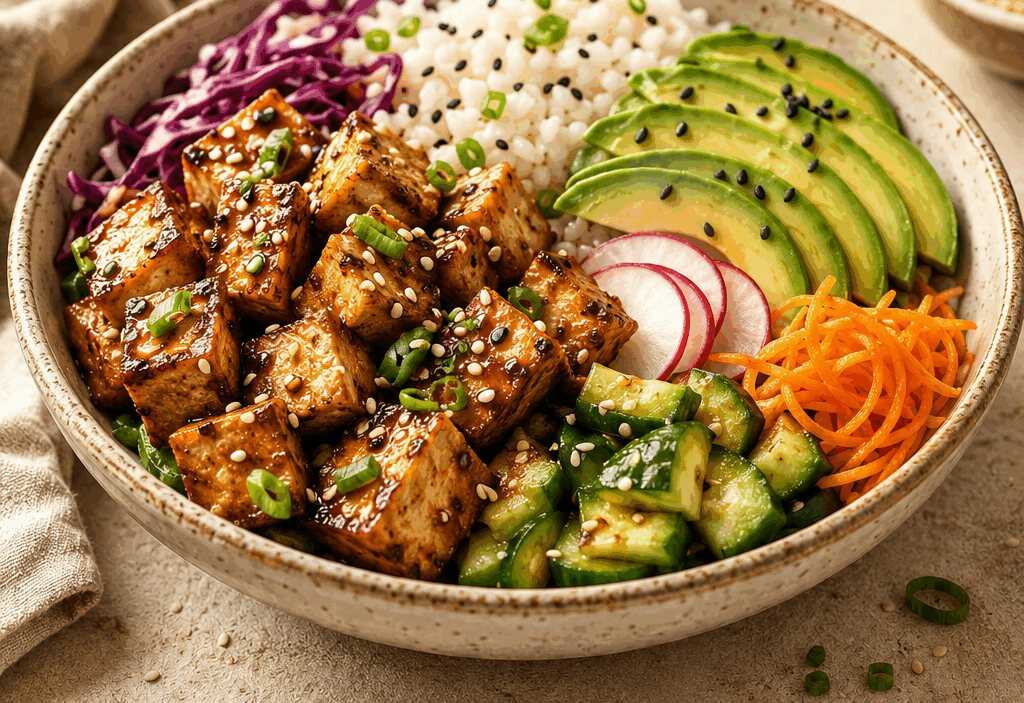 Tofu-Poke-Bowl: Die schnelle vegane Abendessen-Revolution!