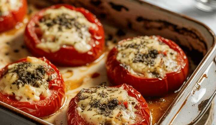 Tomatenhälften mit Kräutern gebacken