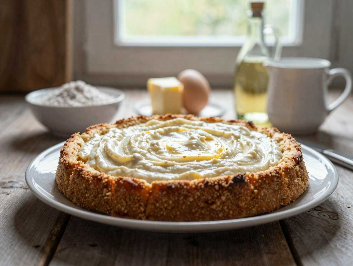 Tränenkuchen: Entdecke das verlockende Käsekuchen-Geheimnis! – während der Zubereitung