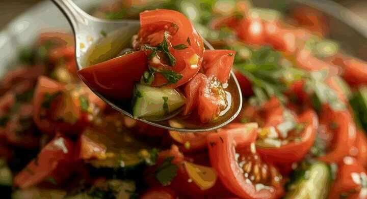 Türkischer Tomatensalat mit 250g Gurken einfach der beste