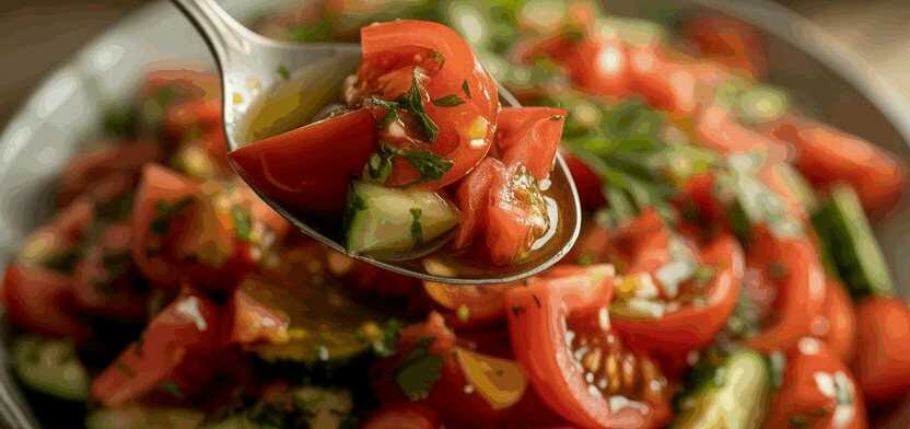 Türkischer Tomatensalat mit 250g Gurken einfach der beste