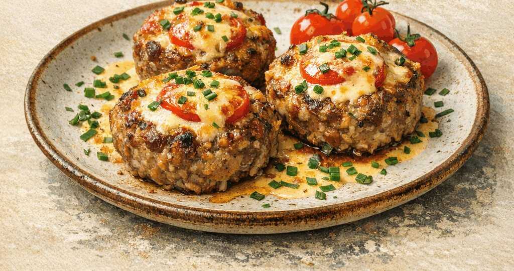 Überbackene Hackfleischnester mit Gouda und Tomaten – Ein Rezept