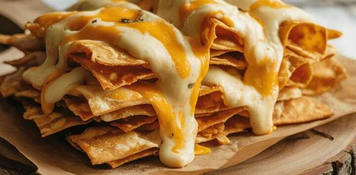Überbackene Käse-Tortilla-Streifen