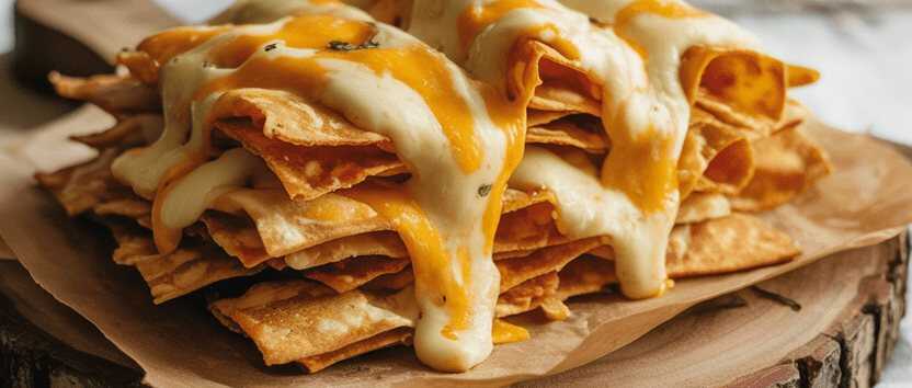 Überbackene Käse-Tortilla-Streifen