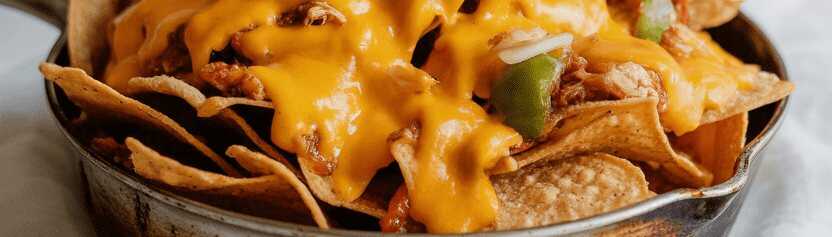 Überbackene Nachos mit Paprika – so sieht es fertig aus