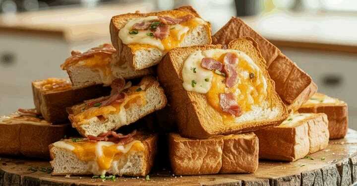 Überbackene Toast-Häppchen aus der Heißluftfritteuse