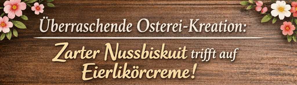 Überraschende Osterei-Kreation: Zarter Nussbiskuit trifft auf Eierlikörcreme! – so sieht es fertig aus
