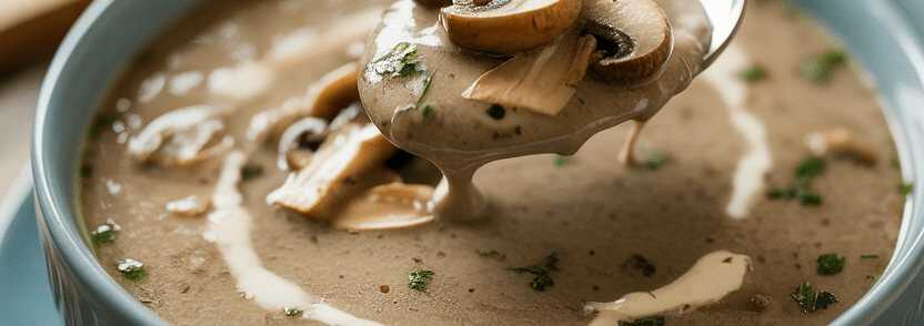 Ultracremige Suppe in 20 Minuten mit 500 g Champignons!