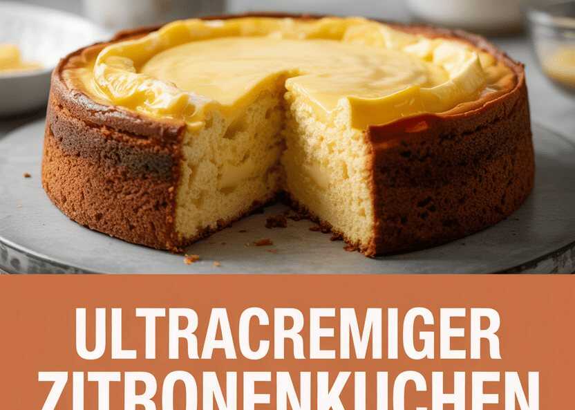 Ultracremiger Zitronenkuchen mit 150g Naturjoghurt in 10 Minuten
