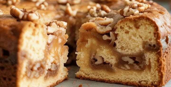 Ultrasaftiger Nusskuchen in 5 Minuten zubereitet