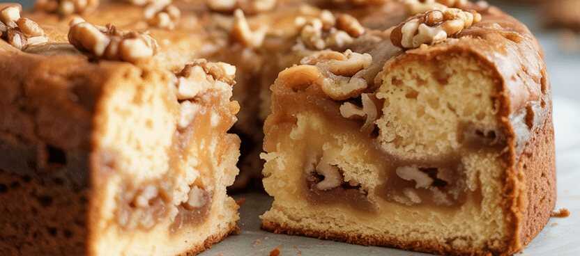 Ultrasaftiger Nusskuchen in 5 Minuten zubereitet