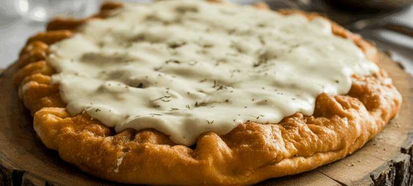 Ungarische Langos mit 250g Creme die immer gelingen