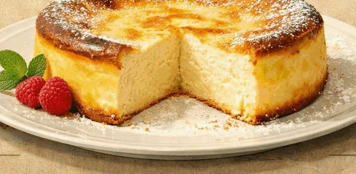 Unglaublich cremiger Käsekuchen ohne Boden: In nur 5 Minuten zubereitet!