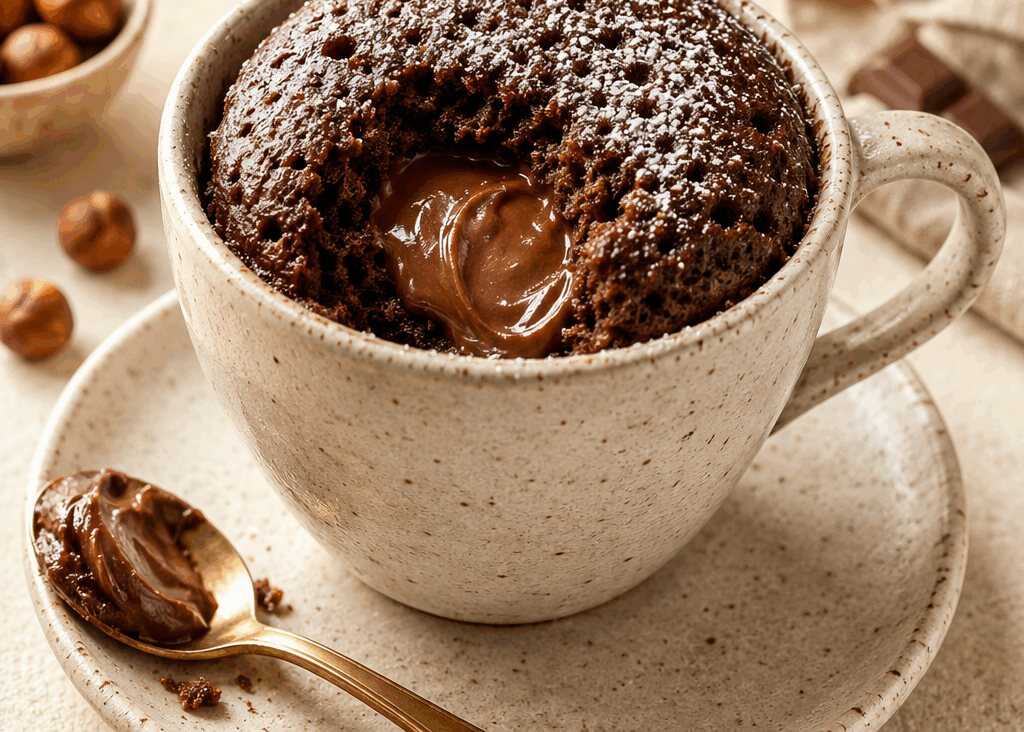 In nur 3 Minuten zum perfekten Nutella-Tassenkuchen